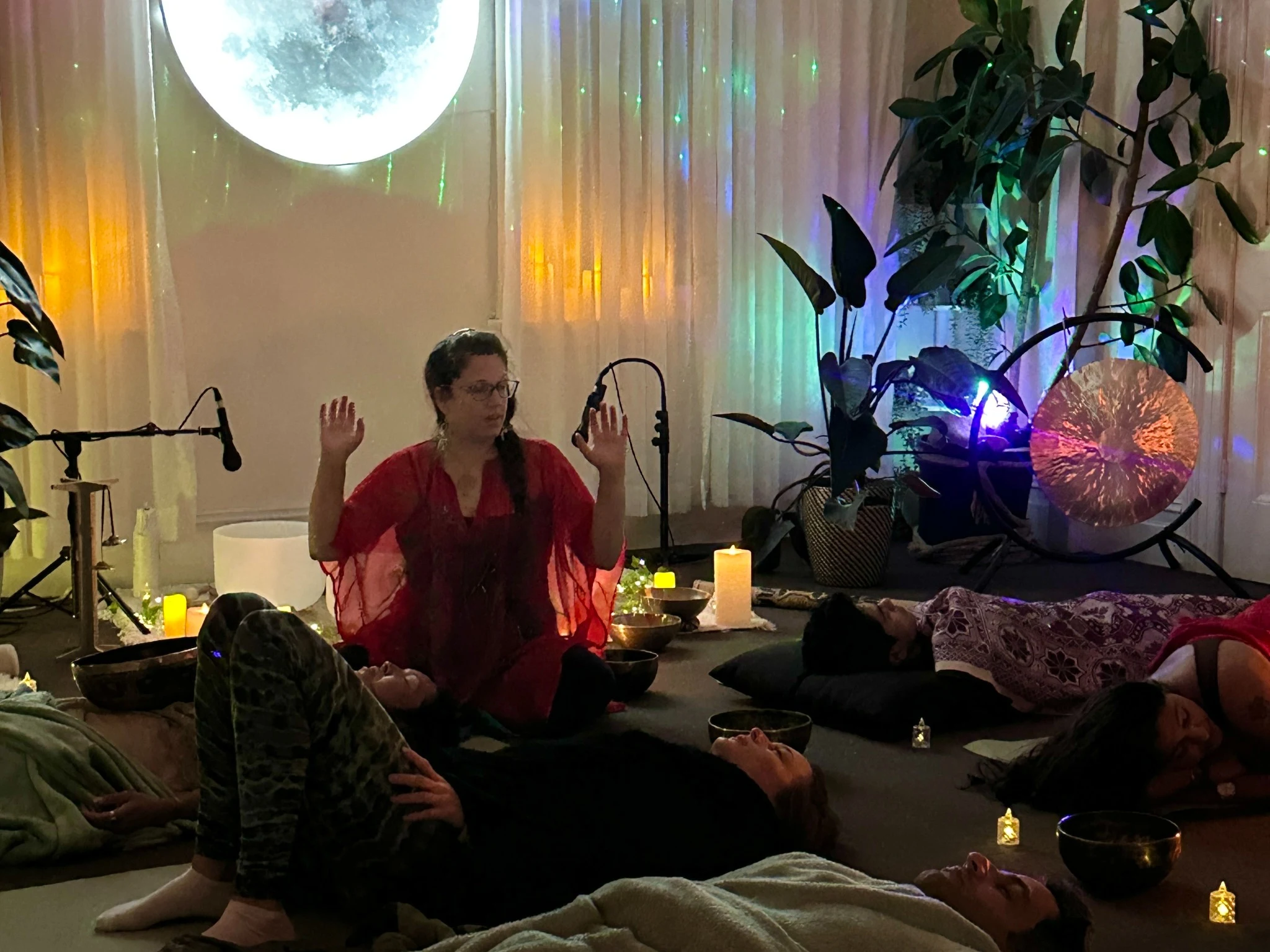 Breathwork stretch and sound bath session at Mystic Wellness Inner West Sydney